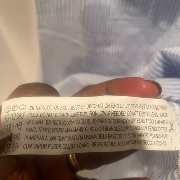 Forever 21 Blue and White Off-Shoulder Tunic - Picture 9 of 11